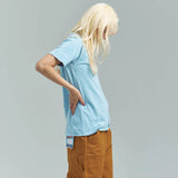 Healthknit/ヘルスニット INDIGO HENLEY NECK SHORT SLEEVE TEE