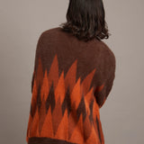 JE DIA/ARGYLE JQ SHAGGY KNIT CARDIGAN