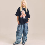 GA DENIM PARACHUTE CARGO PANTS