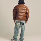 FUBU-Faux Leather Puffer Jacket