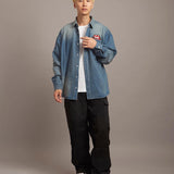 B-TRS PRINT DENIM SHIRTS