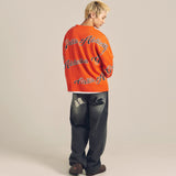 GA JQ-FLOWER＆LOGO KNIT