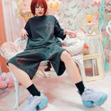 【GALFY×GALLIS ADDICTION】安心の十字架キラキラ半袖SETUP