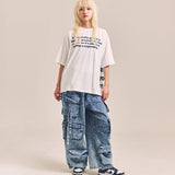 GA DENIM PARACHUTE CARGO PANTS
