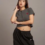 GA HEART ﾘﾌﾞｼｮｰﾄ丈ﾍﾝﾘｰTEE