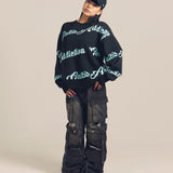 GA JQ-FLOWER＆LOGO KNIT