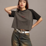 GA HEART ﾗｸﾞﾗﾝTEE ﾗｲﾝｽﾄｰﾝ