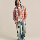 JE HEAVY FLANNEL CHECK WORK SHIRTS