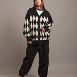 JE DIA/ARGYLE JQ SHAGGY KNIT CARDIGAN