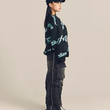 GA JQ-FLOWER＆LOGO KNIT