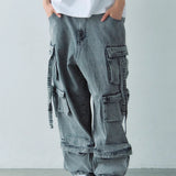 GA DENIM PARACHUTE CARGO PANTS