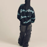 GA JQ-FLOWER＆LOGO KNIT