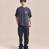 JE-ビンテージ加工・ダブルニーデニムパンツ