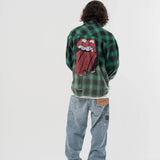 【The Rolling Stones×JACKROSE】 ハードダメージ ビンテージ チェックシャツ
