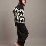 JE DIA/ARGYLE JQ SHAGGY KNIT CARDIGAN