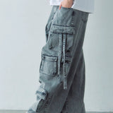 GA DENIM PARACHUTE CARGO PANTS