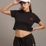 GA HEART ﾘﾌﾞｼｮｰﾄ丈ﾍﾝﾘｰTEE