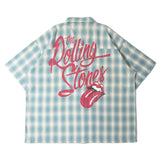 【The Rolling Stones×JACKROSE】 ヴィンテージ加工･チェックSSシャツ(短丈)