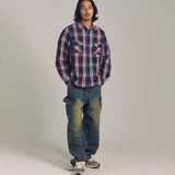 JE HEAVY FLANNEL CHECK WORK SHIRTS