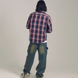 JE HEAVY FLANNEL CHECK WORK SHIRTS