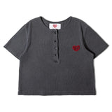 GA HEART ﾘﾌﾞｼｮｰﾄ丈ﾍﾝﾘｰTEE