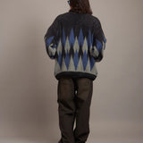 JE DIA/ARGYLE JQ SHAGGY KNIT CARDIGAN