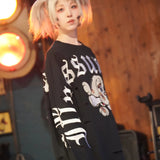 GA×GALFY-ぼろぼろ刺繍ロンT