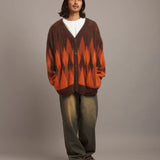 JE DIA/ARGYLE JQ SHAGGY KNIT CARDIGAN