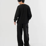 SEABEES/シービーズ TCワッフル ヘンリーネック・LSTEE