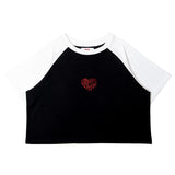 GA HEART ﾗｸﾞﾗﾝTEE ﾗｲﾝｽﾄｰﾝ