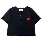 GA HEART ﾘﾌﾞｼｮｰﾄ丈ﾍﾝﾘｰTEE