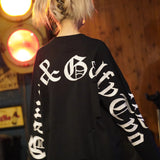 GA×GALFY-ぼろぼろ刺繍ロンT