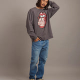 B-TRS PRINT&LINESTONE LS TEE