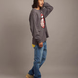 B-TRS PRINT&LINESTONE LS TEE