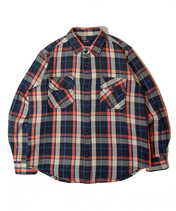 JE HEAVY FLANNEL CHECK WORK SHIRTS