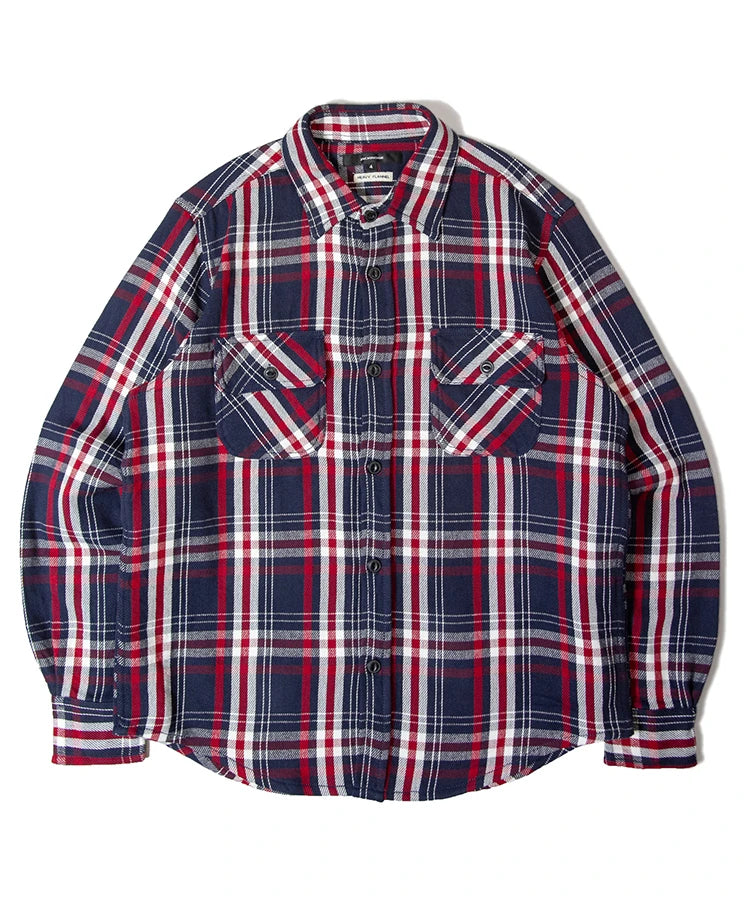 JE HEAVY FLANNEL CHECK WORK SHIRTS