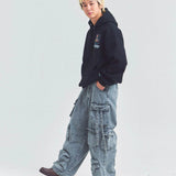 GA DENIM PARACHUTE CARGO PANTS