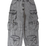 GA DENIM PARACHUTE CARGO PANTS