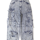GA DENIM PARACHUTE CARGO PANTS