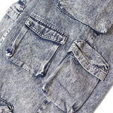 GA DENIM PARACHUTE CARGO PANTS