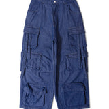 GA DENIM PARACHUTE CARGO PANTS