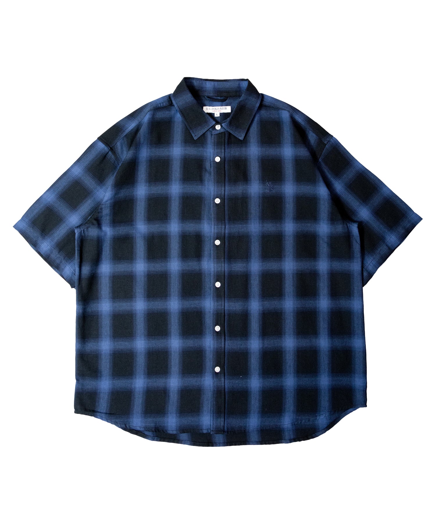 US POLO ASSN 半袖ｵﾝﾌﾞﾚﾁｪｯｸｼｬﾂ