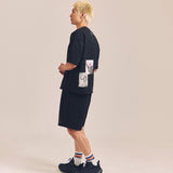 GA SUEDE LOGO SHORTS