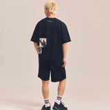 GA SUEDE LOGO SHORTS