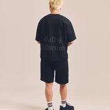 GA SUEDE LOGO SHORTS