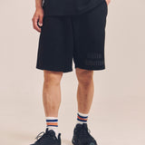 GA SUEDE LOGO SHORTS