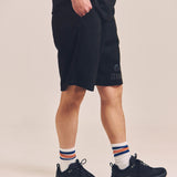 GA SUEDE LOGO SHORTS