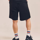 GA SUEDE LOGO SHORTS