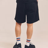 GA SUEDE LOGO SHORTS