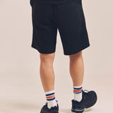 GA SUEDE LOGO SHORTS